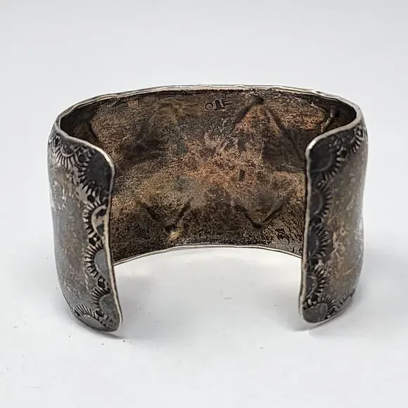 Sterling Silver Antique Vintage Native American Navajo Bangle Bracelet